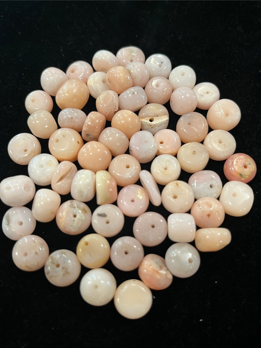 Peach Pink Round Bead Strand for Women’s Necklace Making